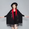 Demi-season scarf, universal cloak, summer knitted trench coat, jacket, Korean style