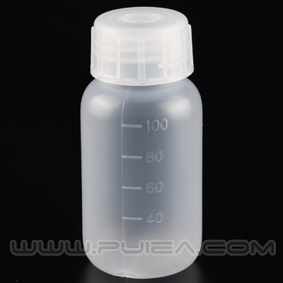 ASONE进口PP塑料大口试剂瓶 100ml PP刻度广口瓶 亚速旺半透明瓶