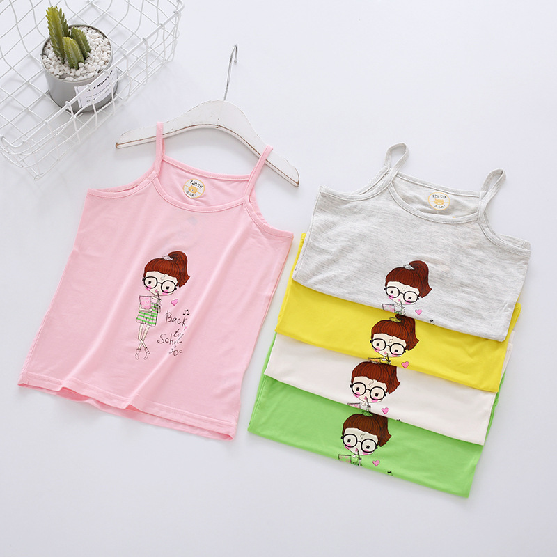 summer new pattern Kit Kat Bear Combed children vest Foreign trade Korean Edition Children's clothing men and women Halter tops Manufactor Direct selling