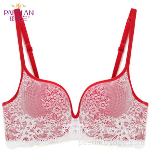珀依兰小胸聚拢内衣 无钢圈文胸新品 蕾丝边文胸调整型广州内衣女