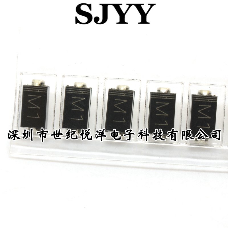 SJYY/厂家直销SMD贴片整流二极管1N4001 M1 SMA DO-214AC 1A/50V