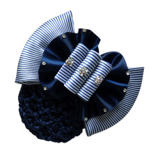 酒店护士物业银行职业头花医院护士头花蝴蝶结发网头饰头花网批发