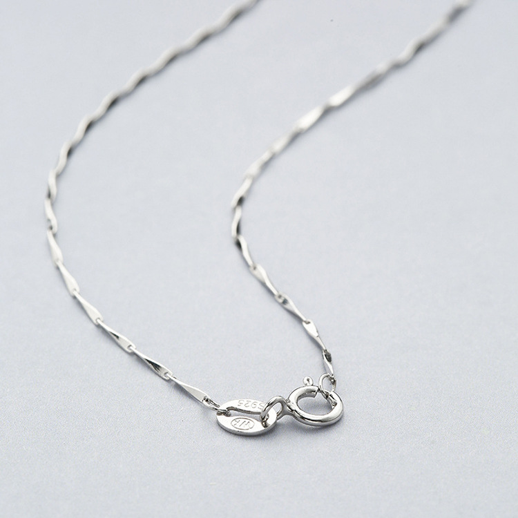 韩国新款银饰品 单链 配链 批发 短款锁骨瓜子链  铜镀银女项链