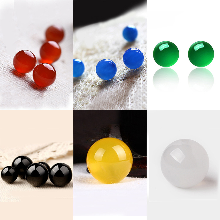 agate Nonporous beads Loose bead wholesale Bead DIY parts manual Ear Studs Set