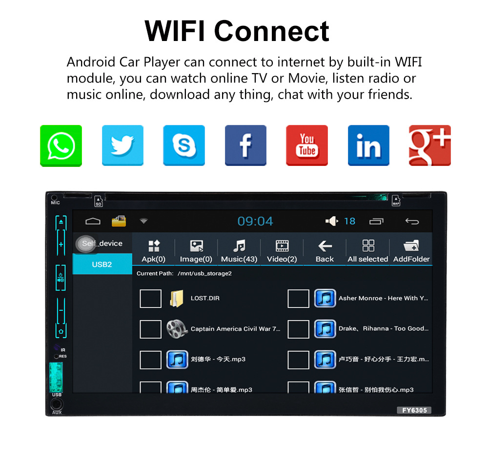 Excellent New 2Din 7 Inch Touch Screen Android 5.1 Car Multimedia Player MP5 DVD Player 1028 x 600 Bluetooth Wifi Auto Radio GPS Navigator 30 Excellent New 2Din 7 Inch Touch Screen Android 5.1 Car Multimedia Player MP5 DVD Player 1028 x 600 Bluetooth Wifi Auto Radio GPS Navigator 30