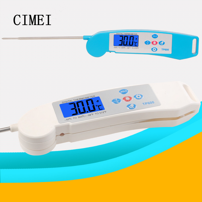 廠家直銷 燒烤溫度計BBQ可折疊食品溫度計不鏽鋼探針溫度計