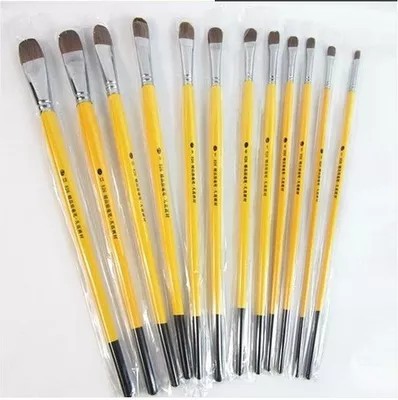 凡高826精品狼毫水粉毛笔 水彩油画笔 学生绘画专用笔6支装1-12号