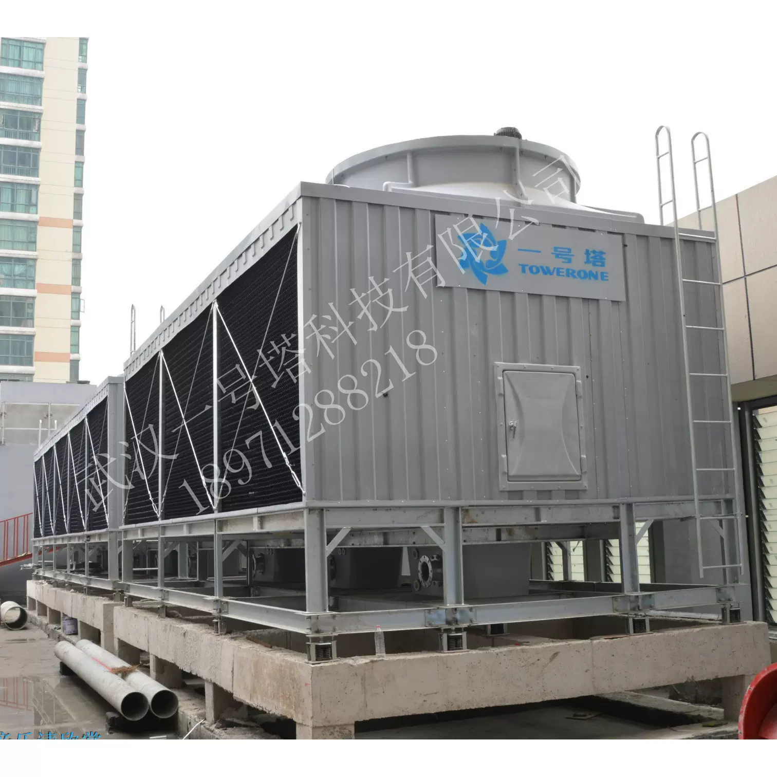 玻璃钢冷却塔冷水塔逆流凉水塔工业设备降温散热塔