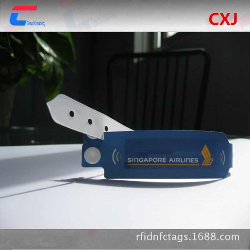 定制游乐园门票 一次性按扣手腕带 防水合成PVC识别纸质手环