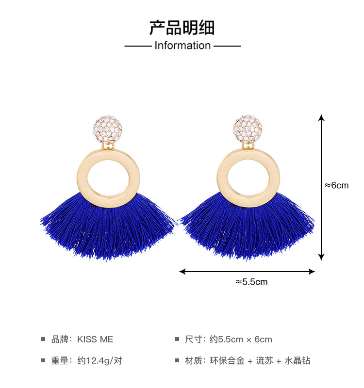 Stud Earrings Alloy Jewelry Women's Fashion Diamond Studs Round display picture 13