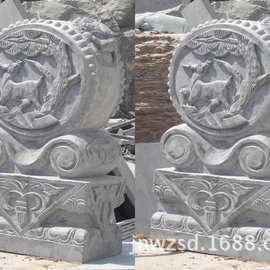 汉白玉门鼓生产厂家 济宁石雕门鼓雕刻公司及价格 青石鼓墩图片