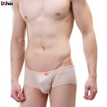 运动性感激凸3D囊袋舒适吸汗透气莱卡棉低腰男人平角内裤 14004肉