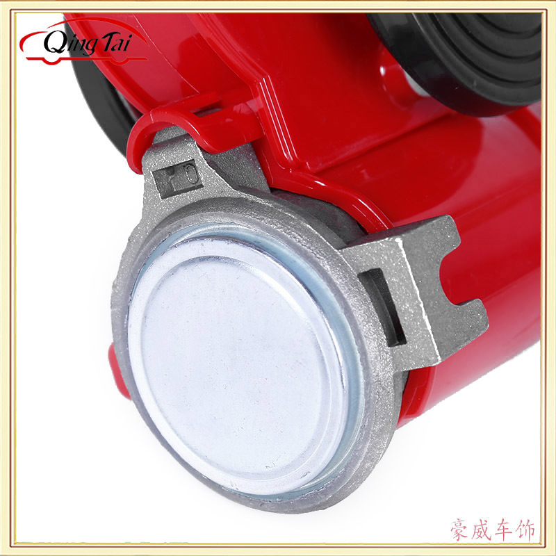 Factory direct sales of car horns, red 12V air pumps, snail horns, and wholesale of car and motorcycle electrical horns detail image 11