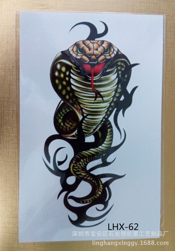 Environmental protection super large waterproof flower arm tattoo stickers color eyes snake body painting simulation Tattoo Factory wholesale direct sales Environmental protection super large waterproof flower arm tattoo stickers color eyes snake body painting simulation Tattoo Factory wholesale direct sales