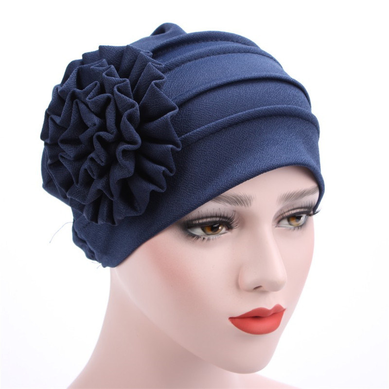 Women's Ethnic Style Solid Color Flower Beanie Hat display picture 6