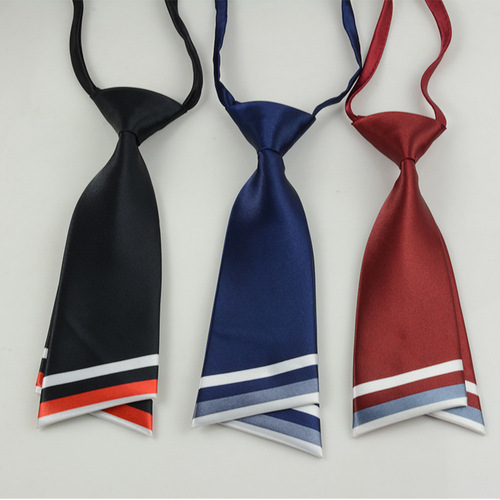 Korean double-layer knife-shaped tie waitress small suit accessories team square sailor dance small tie wholesale