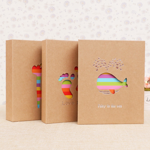 Deyuan photo album album 6 inches 200 photos 8 inches 100 photos cartoon environmentally friendly PP children's baby souvenir album wholesale