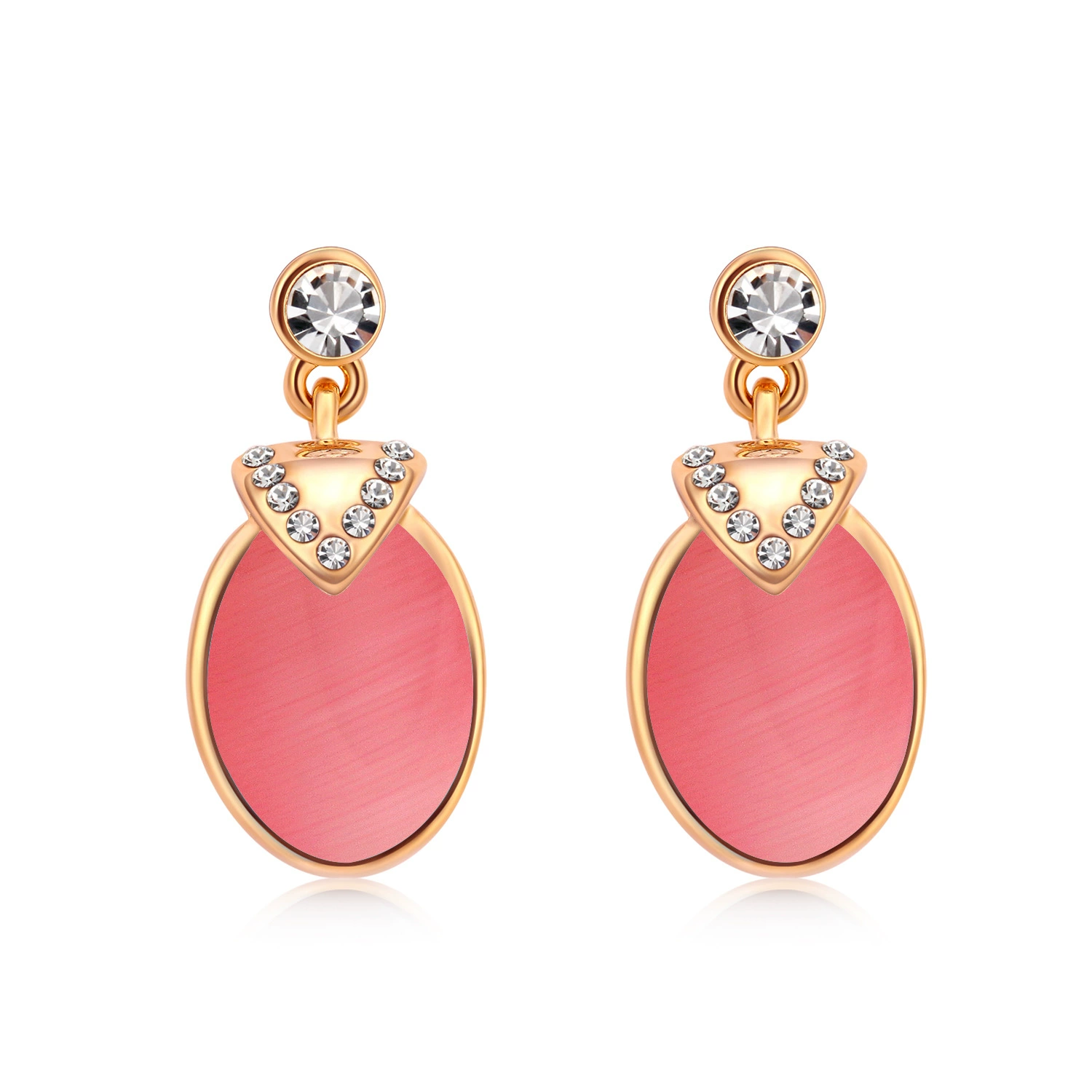 Triangle, high-end earrings, accessory, cat's eye, wholesale