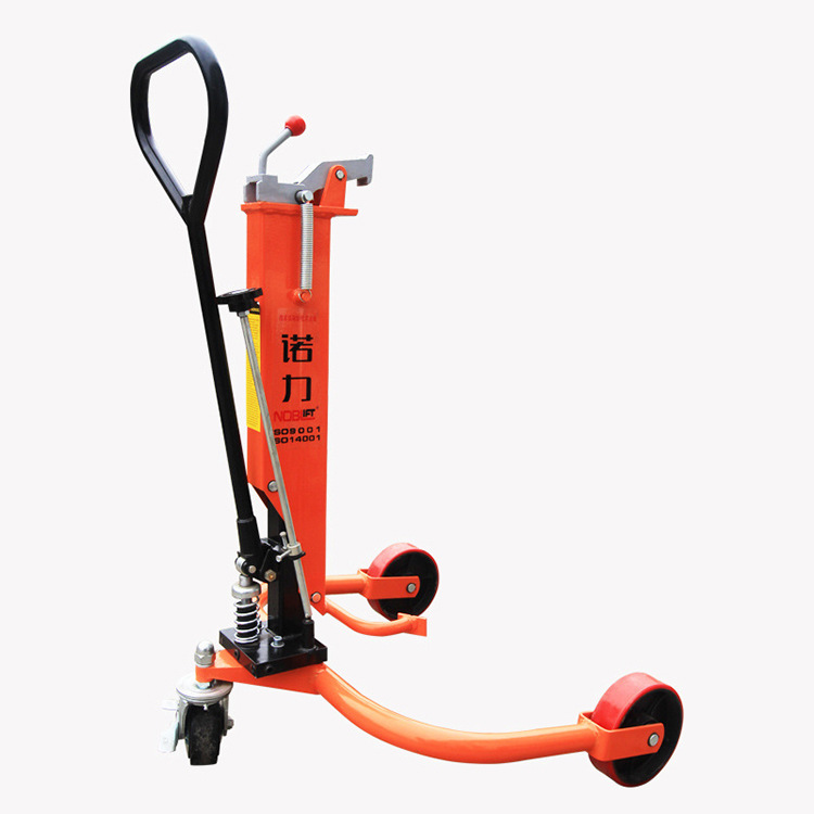 推荐手动手推液压350KG多功能简易鹰嘴咬嘴dp系列诺力油桶搬运车