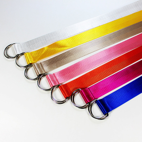 Wholesale woven canvas nylon men's belt Korean style canvas women's long belt factory direct supply