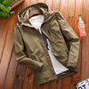 Demi-season breathable men's quick dry street jacket with hood