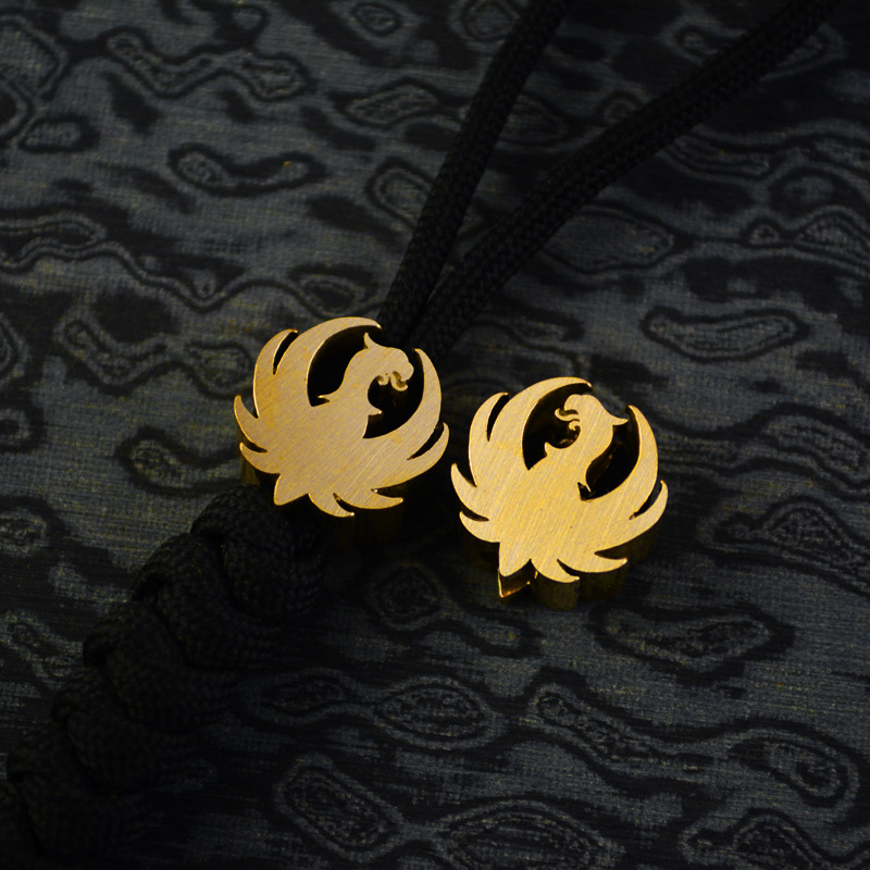 刀坠 黄铜EDC工具 绳坠  手机挂件 EDC玩家刀坠 黄铜材质 CNC制作