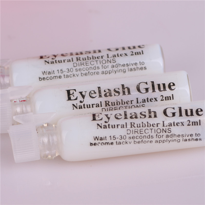 Brand New False Eyelash Glue White Eyelash Glue Trial Pack Glass Tube