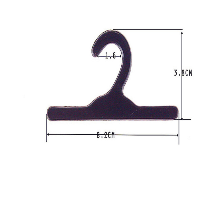 辅料 厂家特价  小型黑色pp塑料胶袋挂钩 包装展示创意挂钩批发