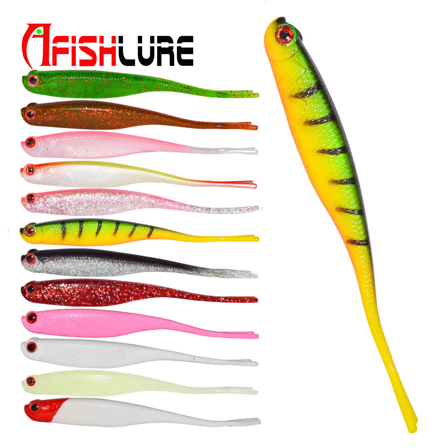 Floating Flukes Lures 115mm 7g Soft Jerkbaits Fresh Water Bass Swimbait Tackle Gear