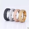 Fashionable matte ring from pearl stainless steel suitable for men and women, simple and elegant design, wholesale