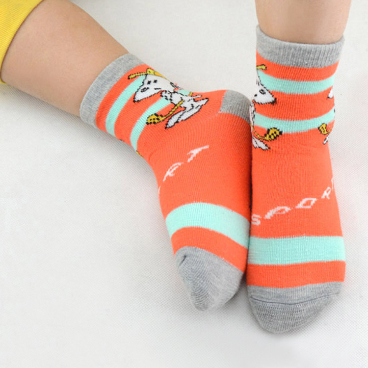 春秋冬季儿童袜子 0-3-7-12岁中高筒学生儿童宝宝涤纶袜加厚