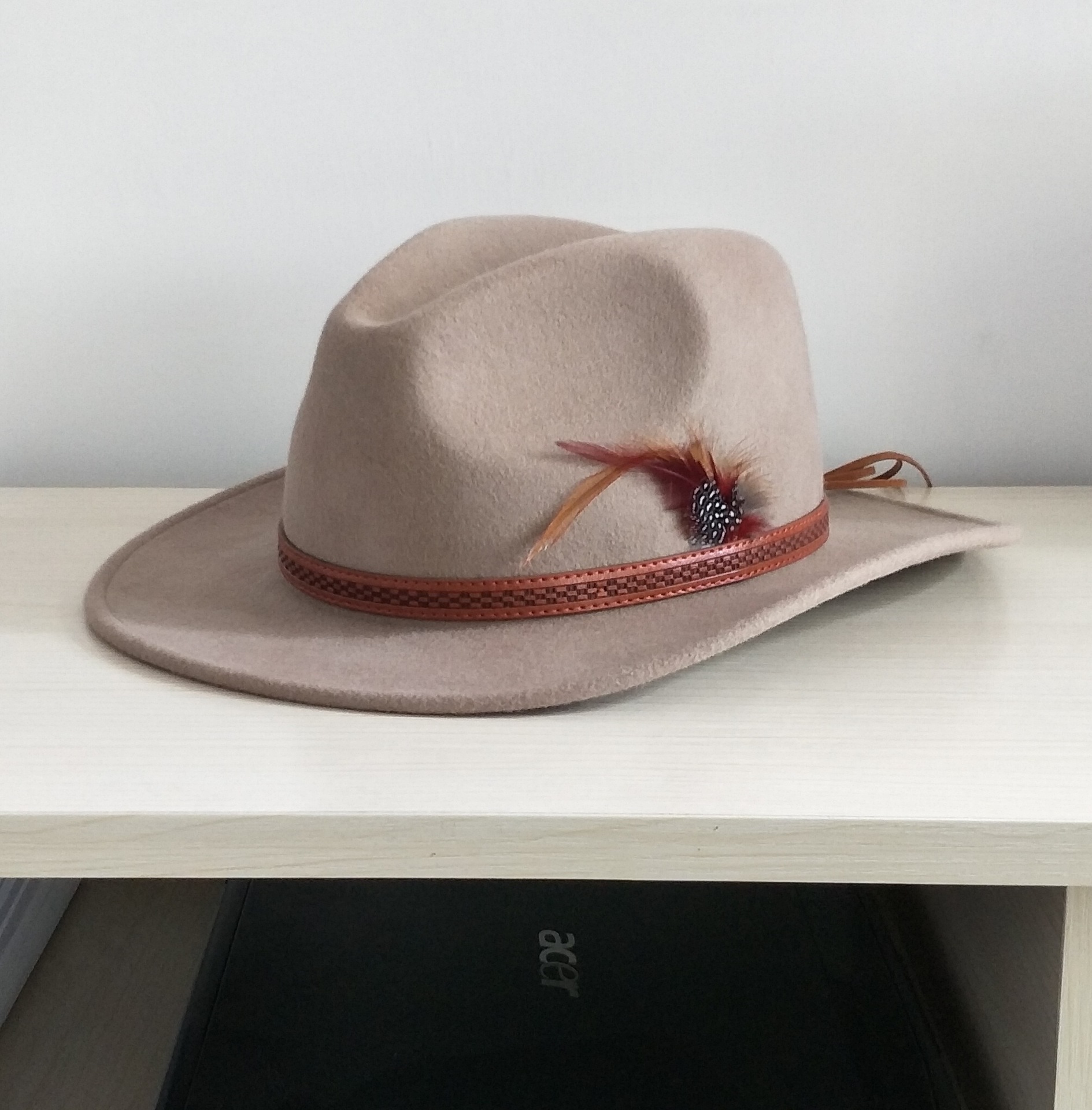 New Wool Felt Hat American Western Belt Xizang Topper Hat Jazz Hat Girls Cowboy Hat Horse Riding Men's Adult