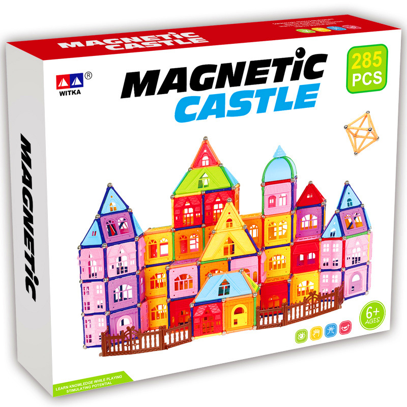 跨境电商亚马逊工厂货源城堡玩具磁性积木玩具儿智博乐长款磁力棒|ms