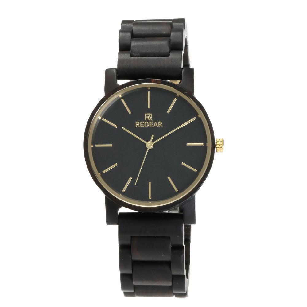 REDEAR瑞迪尔厂家直售 乌木石英表  亚马逊情侣木质手表 一件代发