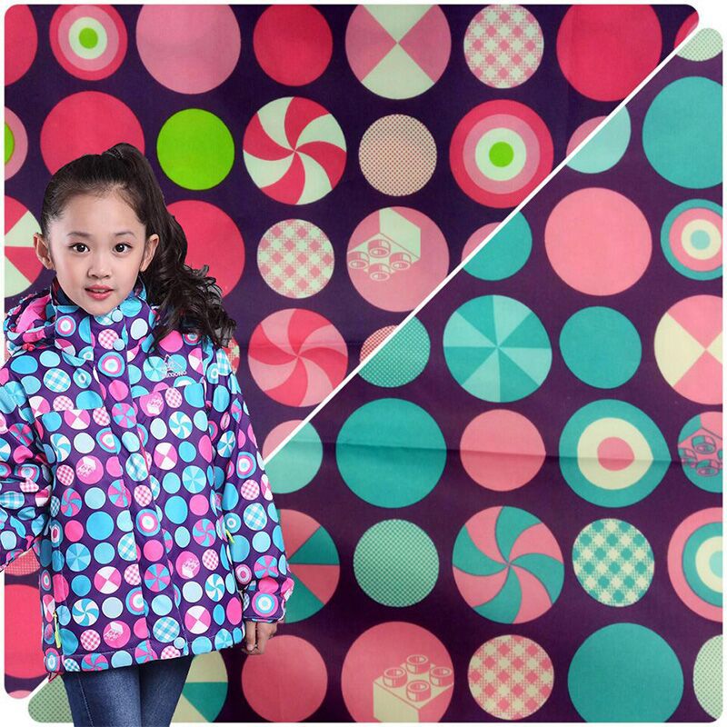 现货供应2017童装新款印花 40D涤塔夫 冲锋衣 棉衣面料 两色可选|ms