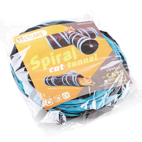 Manufacturer of pet supplies, cat ringing paper tee tunnel, intelligent cat toy drill barrel, foldable cat tunnel