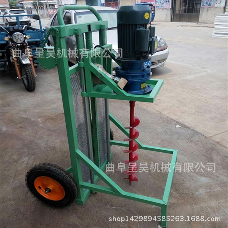 厂家直供手推式挖坑机耐磨单螺旋叶片植树挖坑机呈昊机械生产销售