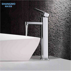 Black lacquered cold and hot face basin faucet square top basin single hole single handle bathroom cabinet washbasin faucet