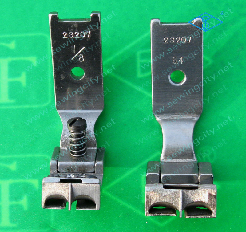 缝纫机优质全钢双针车压脚-23207-1/8;3/16;1/4-用于面贴装饰缝制