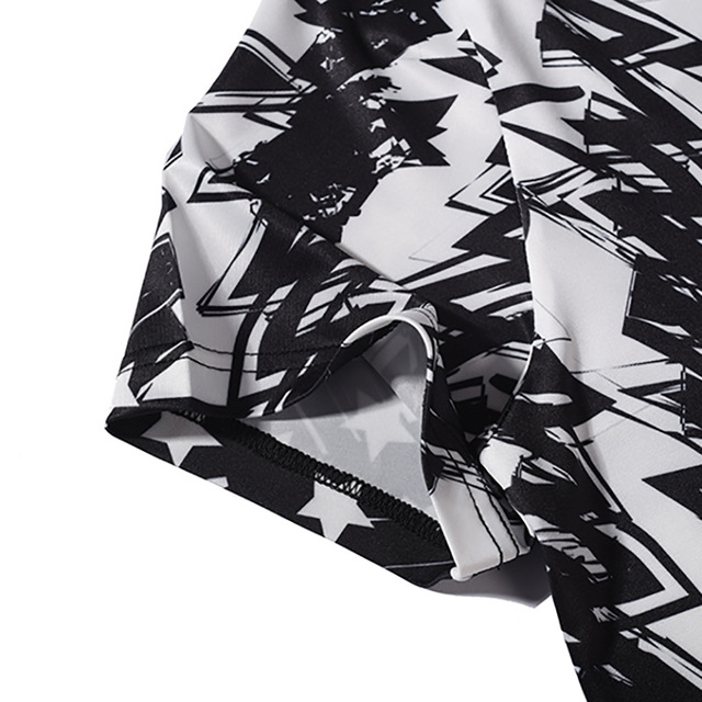 New V-Tide Men’s Apparel Abstract Star 3D Printed T-shirt 