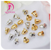 Bullet with accessories, platinum earrings, golden accessory, earplugs, silver 925 sample, handmade, wholesale
