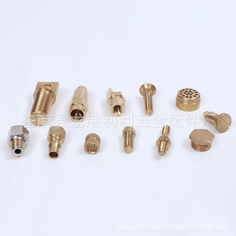 加工生产 非标五金铜件产品 非标铜件螺母 黄铜接头 嵌件批发