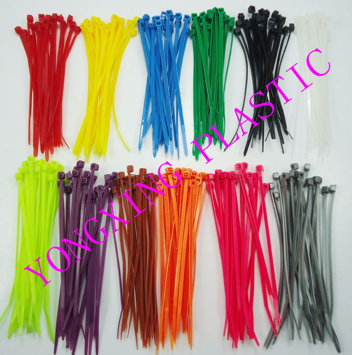 3*100mm12色固定塑料尼龙扎带 自锁式捆线带 100条线束扎线带