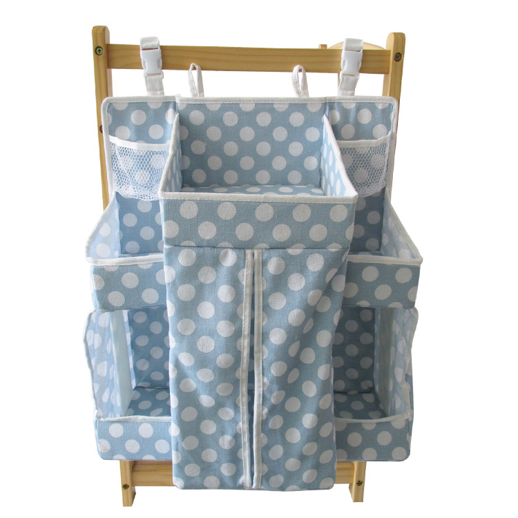 Nursery Organizer and Baby Diaper Caddy Crib Side Organizer Hanging Diaper Organizer Diaper Caddy Organizer diaper bag grey