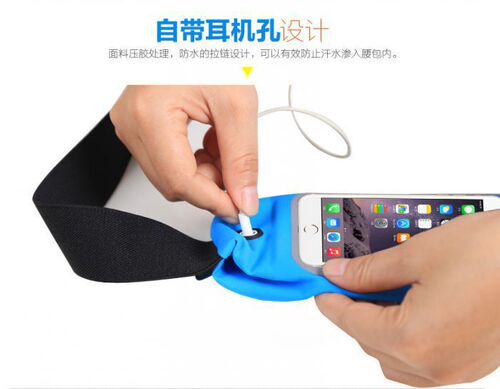 New sports waterproof mountaineering fitness running sports waist bag with visible transparent window reflective multifunctional waist bag