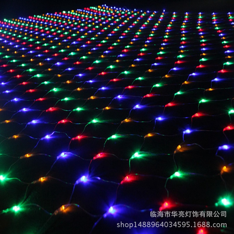 4*6M led圣诞户外防水网灯led春节彩灯串网状灯渔网灯-阿里巴巴