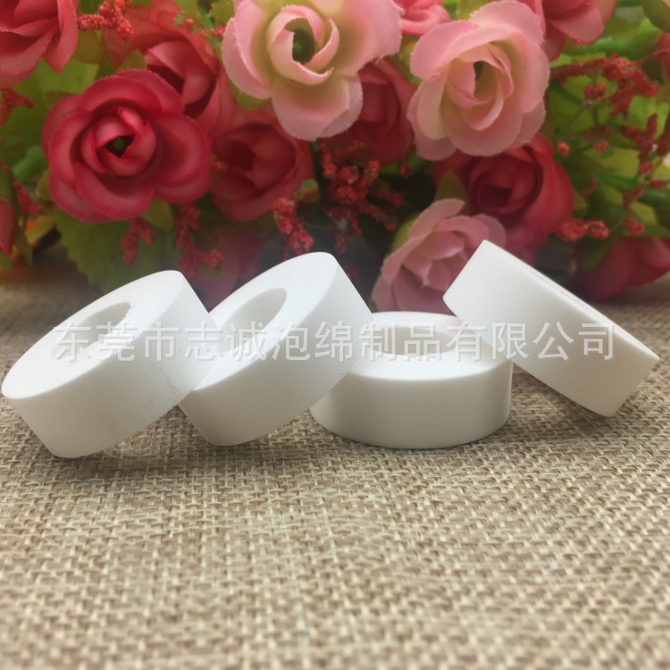 志诚供应PU海绵清洗海绵管 管道清洗柱子 吸水白色海棉垫圈批发 