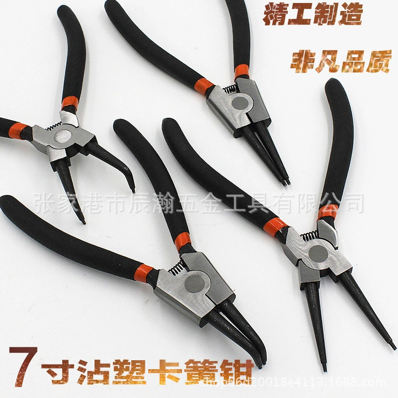 Оптовый коленчатый вал внутренней карты внешней карты с 7-дюймовыми пружинными клещами для стопорного кольца, плоскогубцы для снятия пружинной установки, Зажимные инструменты