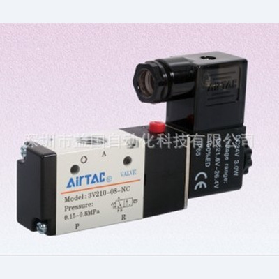 AIRTAC VALVE MODEL:3V210-08-NC PRESSURE 0.15-0.8MPA 电磁阀|ru