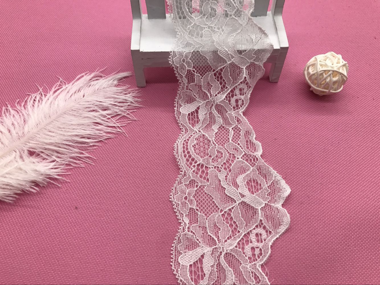 弹力花边氨纶花边厂家直销长期现货供应3007# 宽度7CM